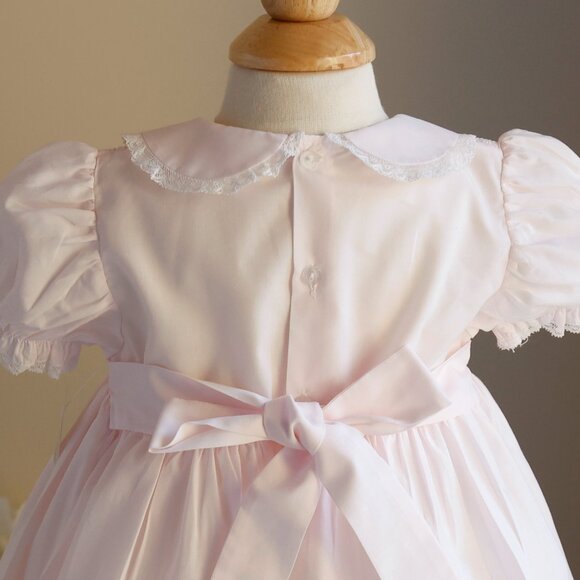 Pink Smocked Heirloom Dress Feltman Brothers 18 Months RARE FIND Party Portrait - Picture 5 of 5